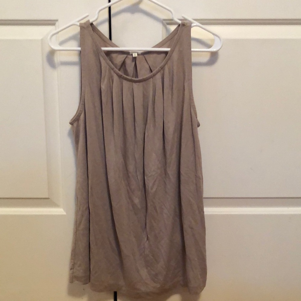 Silk Jersey Pleated Shell tank